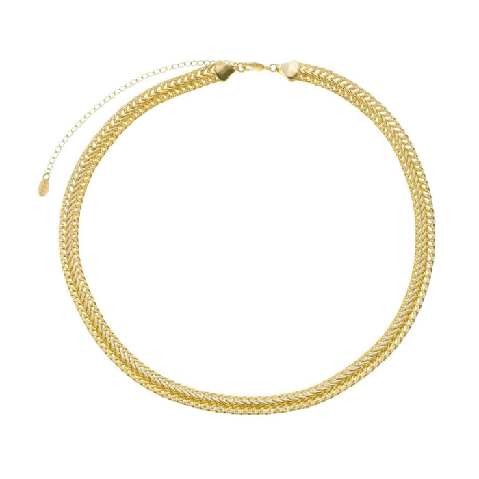 Choker Lele Malha Folheada a Ouro 18k Piuka