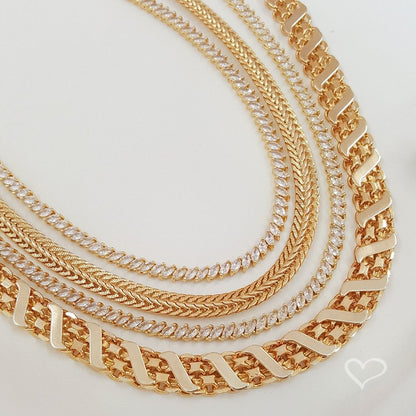 Choker Lele Malha Folheada a Ouro 18k Piuka