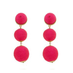 Brinco Bolas Fio Pink Maria Elimia