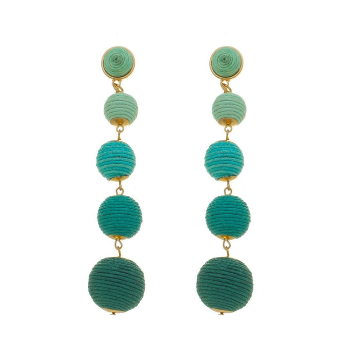 Brinco Bolas Degradê Verde Maria Isabel