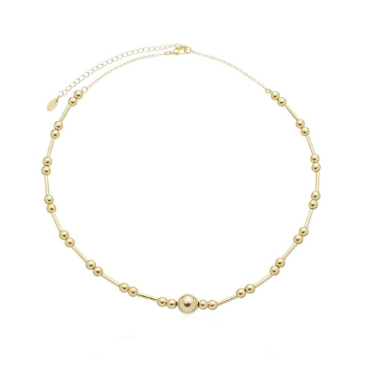 Colar Vanessa Canutilho Mini Bolas Folheado a Ouro 18k Piuka