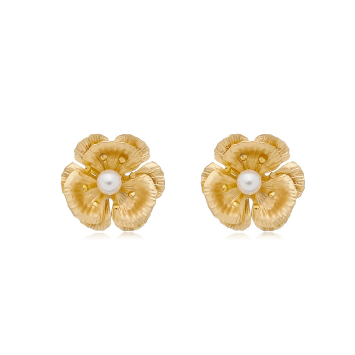 Brinco Flor Melissa Dourado