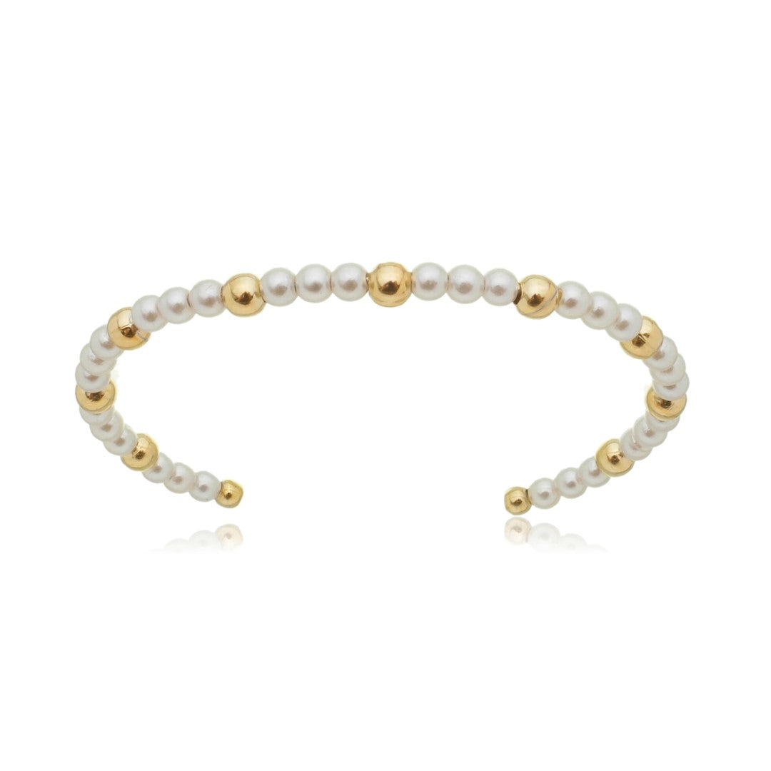 Bracelete Alice Pérolas Folheado a Ouro 18k