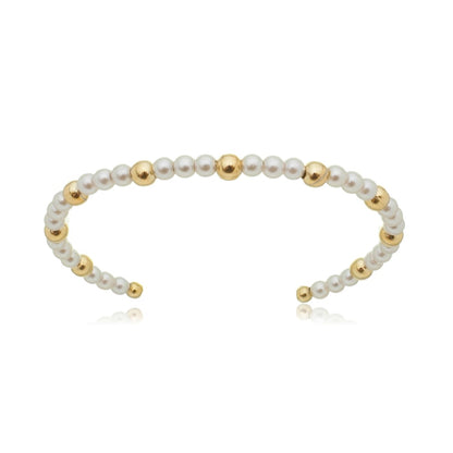 Bracelete Alice Pérolas Folheado a Ouro 18k