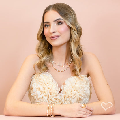 Bracelete Alice Pérolas Folheado a Ouro 18k