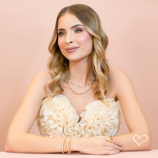 Bracelete Alice Pérolas Folheado a Ouro 18k