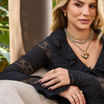 Choker Serena Elos Malha Larga Folheada à Ouro 18k.
