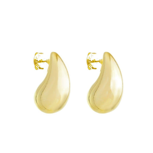 Brinco Hailey Gota Pequena Folheado a Ouro 18k Piuka