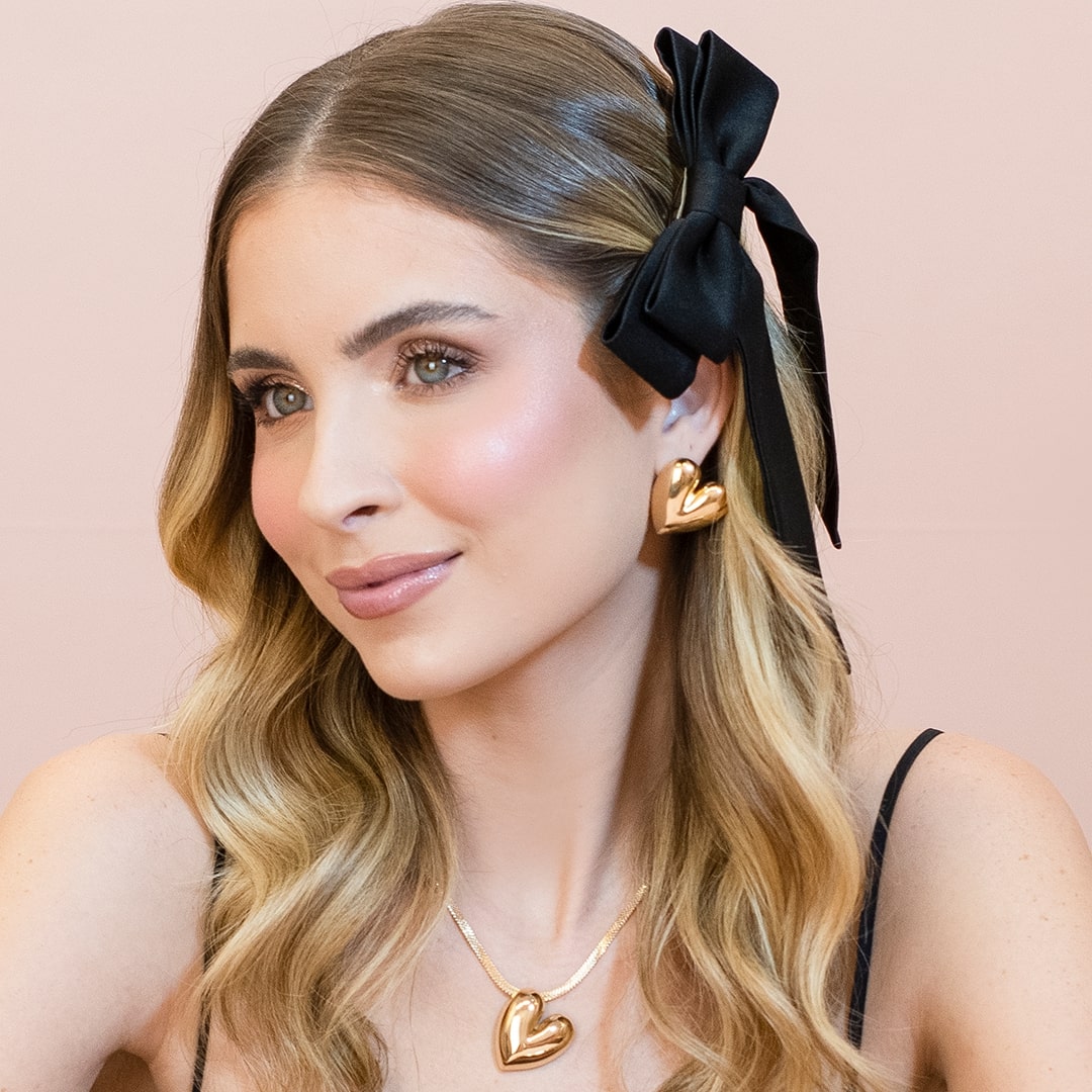 Laço de Cabelo Duplo Fernanda Crepe Preto