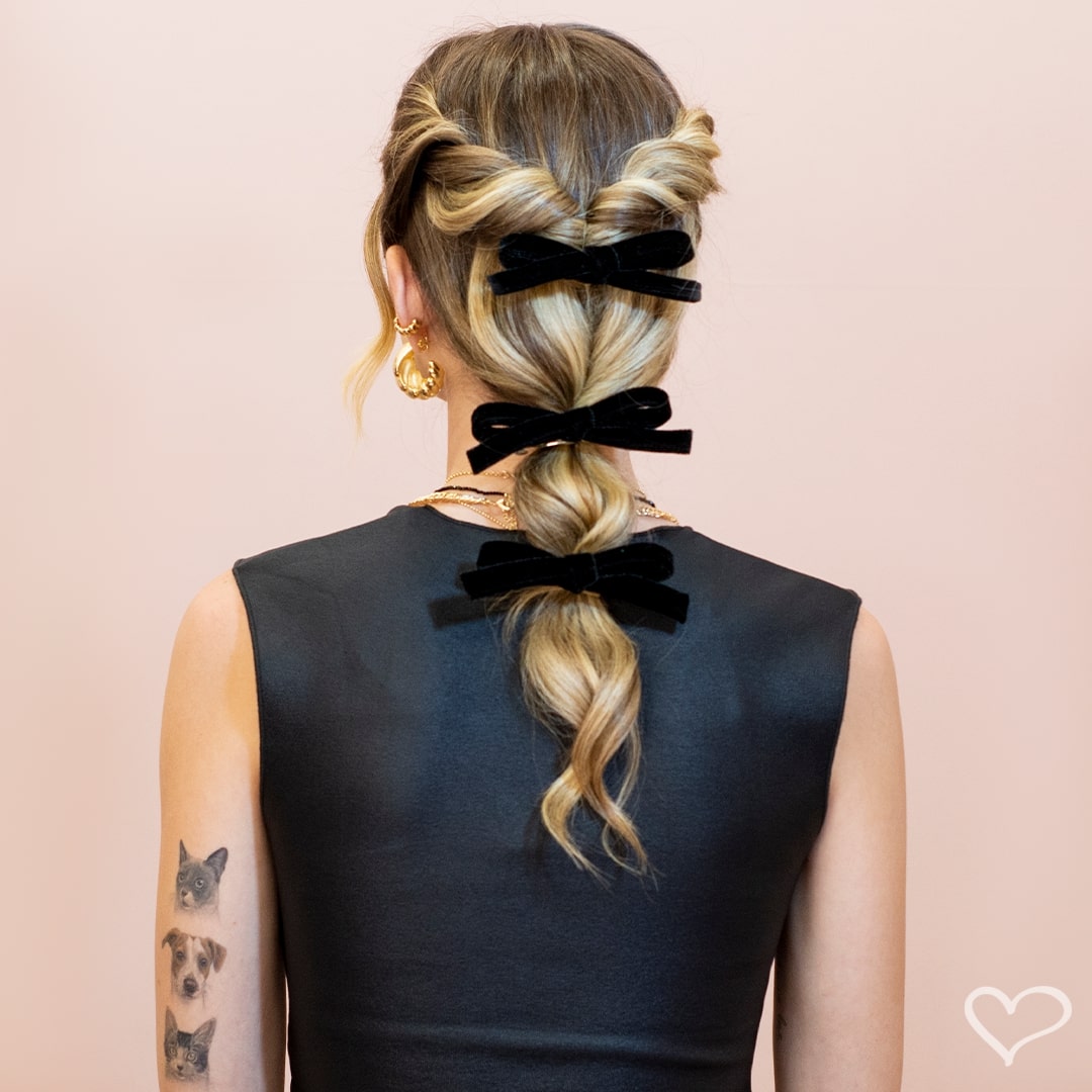 Laço de Cabelo Fer Veludo Preto