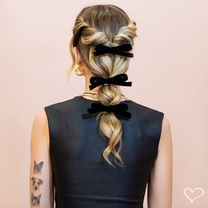 Laço de Cabelo Fer Veludo Preto