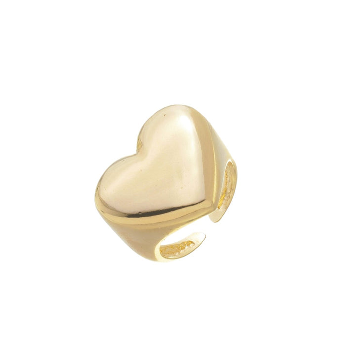 Anel de Coração Fernanda Folheado a Ouro 18k Piuka