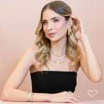 Bracelete Rebeca Trançado Folheado em Ródio Branco Piuka