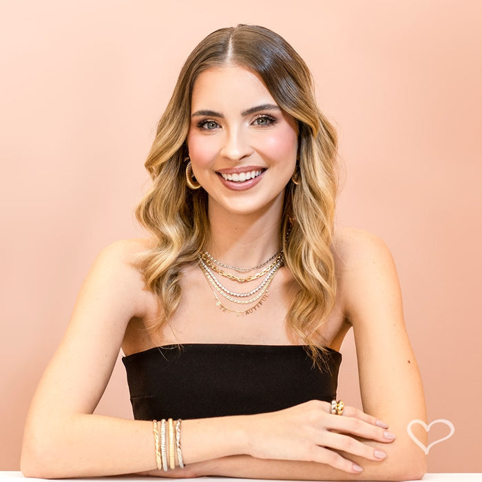 Colar Stay Beautiful Zircônia Folheado a Ouro 18k