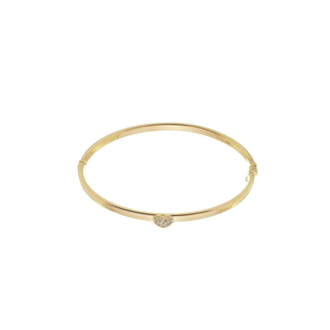 Bracelete Ana Clara Coração Zircônias Folheado a Ouro 18k