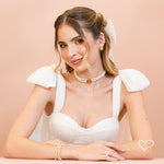 Pulseira Liz Pérolas de Água Doce Bolinhas Folheada a Ouro 18k