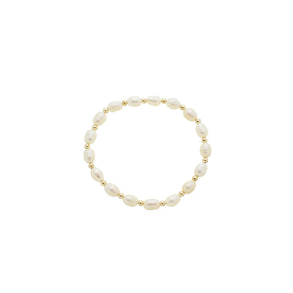 Pulseira Cris Pérolas de Água Doce Folheada a Ouro 18k