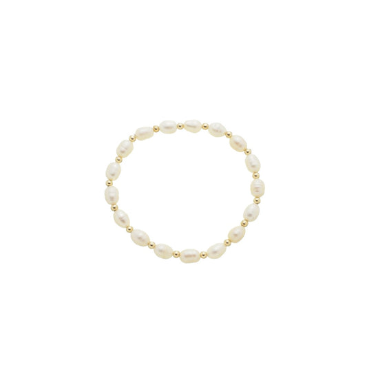 Pulseira Cris Pérolas de Água Doce Folheada a Ouro 18k