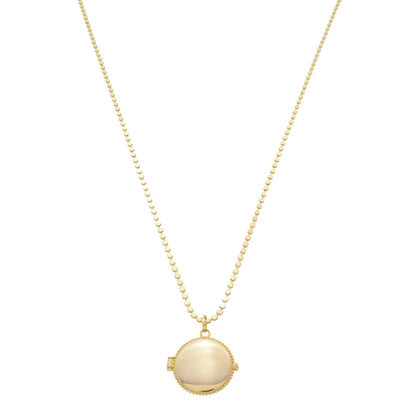 Colar Relicário Vida Medalha Folheado a Ouro 18k