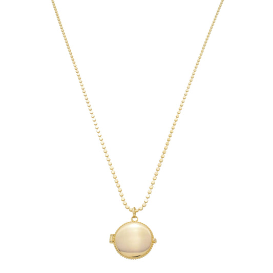 Colar Relicário Vida Medalha Folheado a Ouro 18k