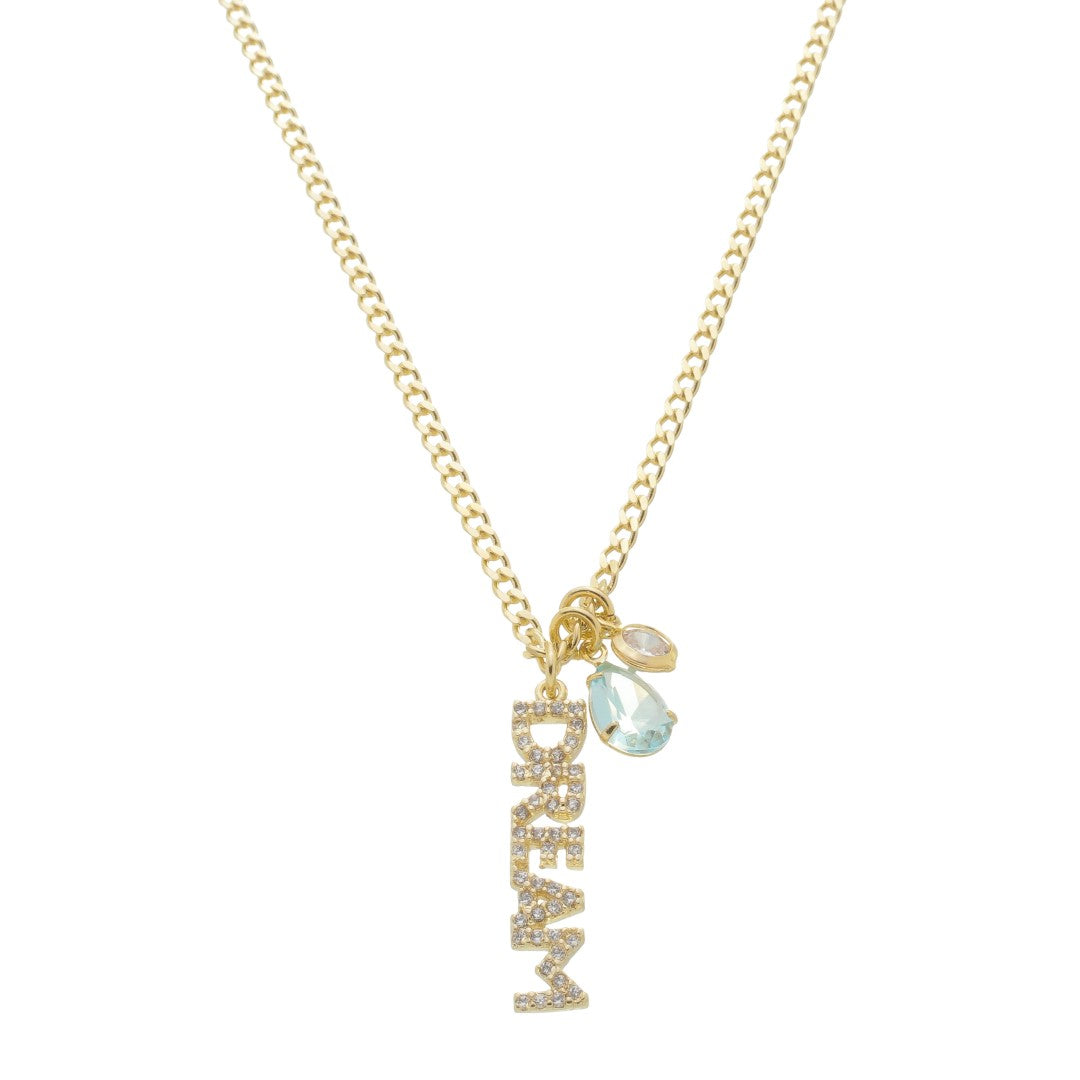 Colar Dream Princess Zircônia Acqua Folheado a Ouro 18k