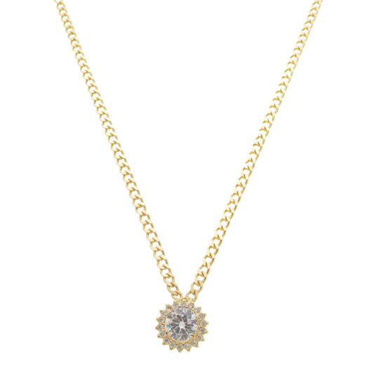 Colar Clara Ponto de Luz Elos Zircônias Folheado a Ouro 18k