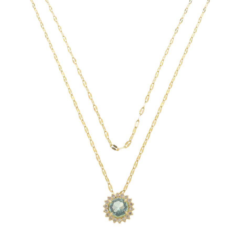 Colar Duas Voltas Jade Ponto de Luz Zircônia Acqua Folheado a Ouro 18k