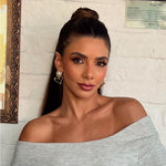 Brinco de Coração Malu Pérola Dourado