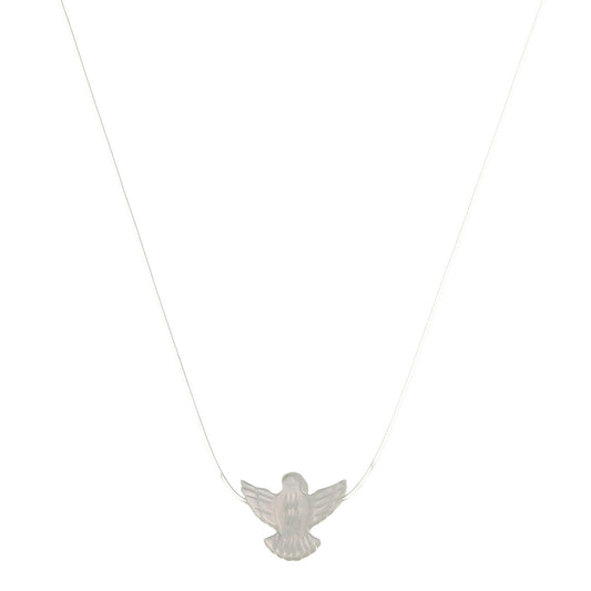 Choker Fio de Nylon Espirito Santo Madrepérola Folheado a Ouro 18k