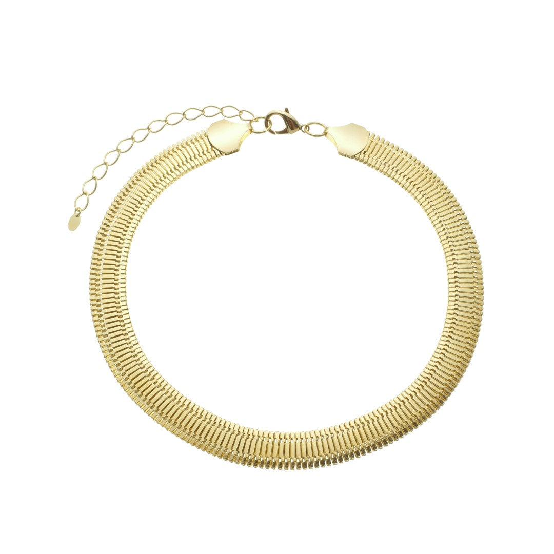 Choker Serena Malha Relógio Folheada a Ouro 18k
