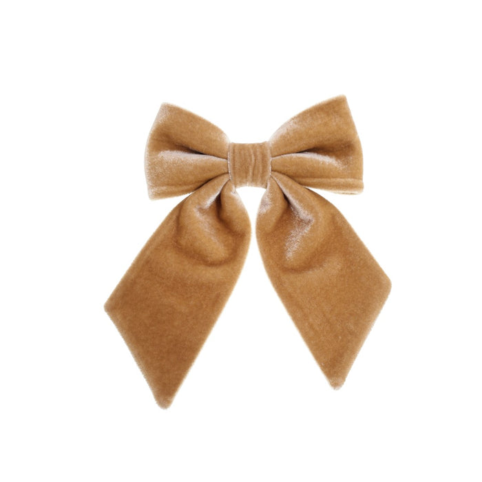 Laço de Cabelo Nat Veludo Alemão Camel