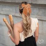 Laço de Cabelo Nat Veludo Alemão Camel