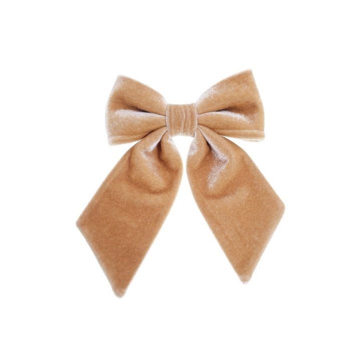 Laço de Cabelo Nat Veludo Alemão Camel