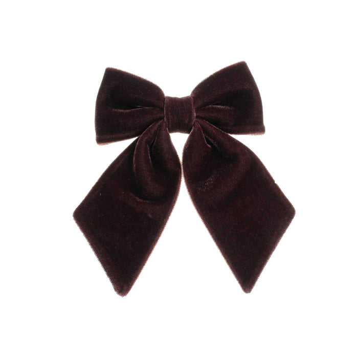 Laço de Cabelo Nat Veludo Alemão Marrom