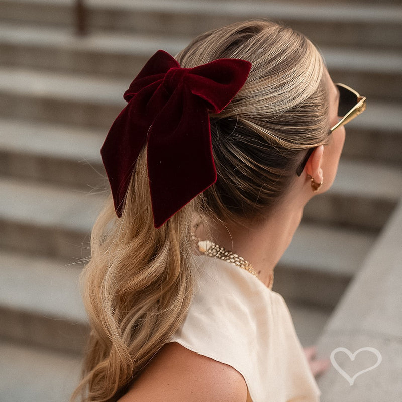 Laço de Cabelo Nat Veludo Alemão Marrom