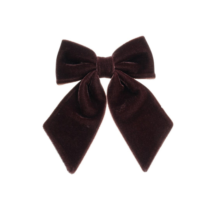 Laço de Cabelo Nat Veludo Alemão Marrom
