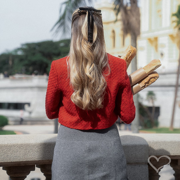Laço de Cabelo Antonella Fita Veludo Preto