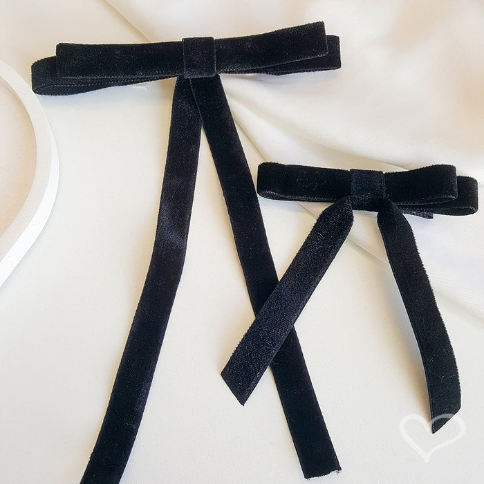 Laço de Cabelo Infantil Antonella Fita Veludo Preto