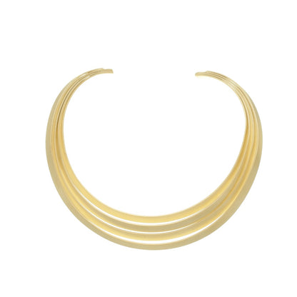 Gargantilha Agnes Metal Acetinado Folheada a Ouro 18k