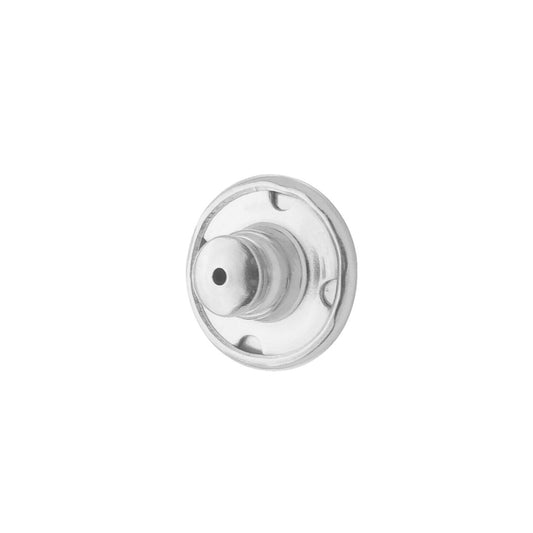 Tarraxa Americana Piuka Folheada em Ródio Branco