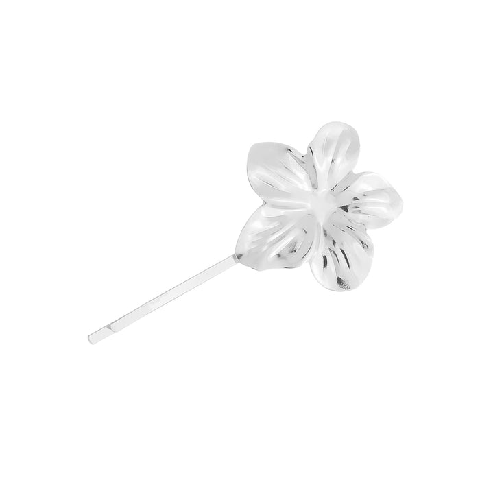 Grampo Vintage Flor Prata