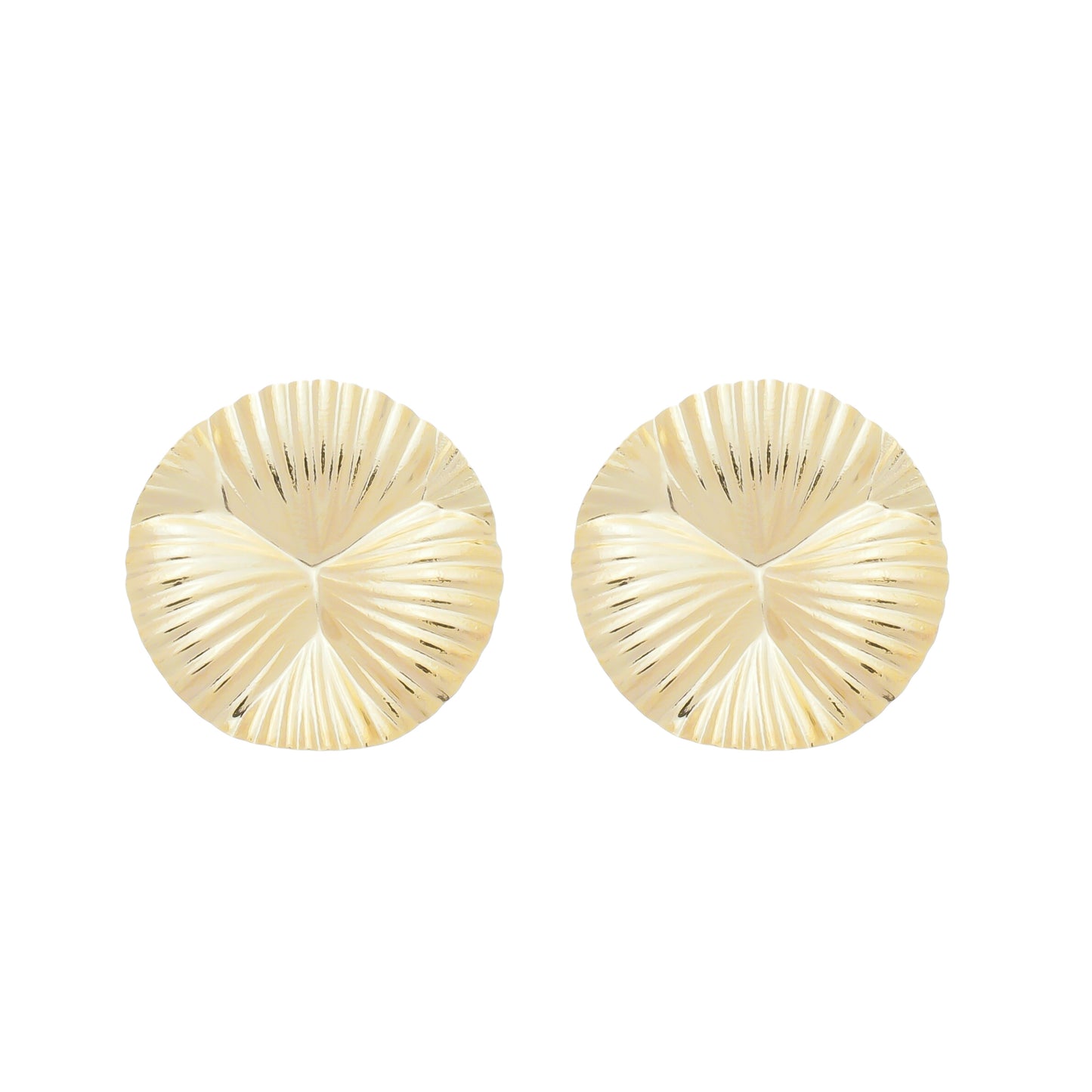 Brinco Karol Matelado Redondo Folheado a Ouro 18k