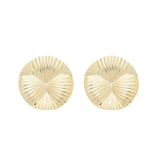 Brinco Karol Matelado Redondo Folheado a Ouro 18k