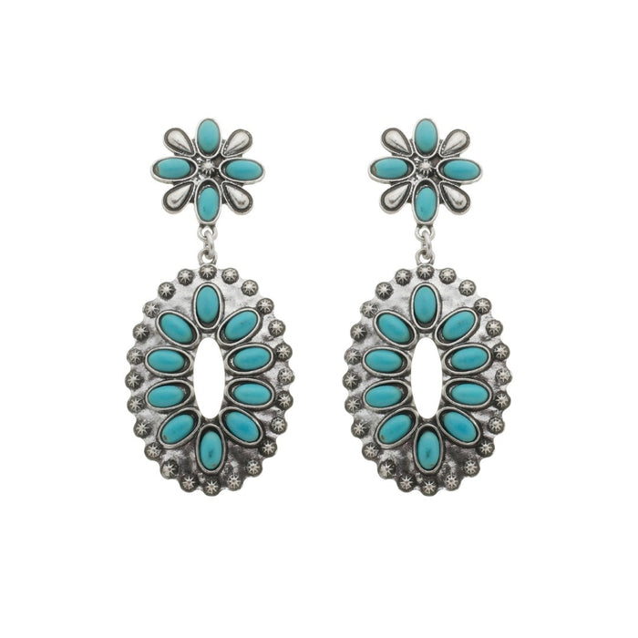 Brinco Boho Nala Turqueza Prata