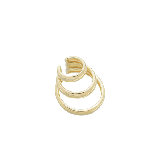 Piercing de Encaixe Paloma Círculos Folheado a Ouro 18k