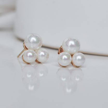 Brinco Alana Pérolas Folheado a Ouro 18k