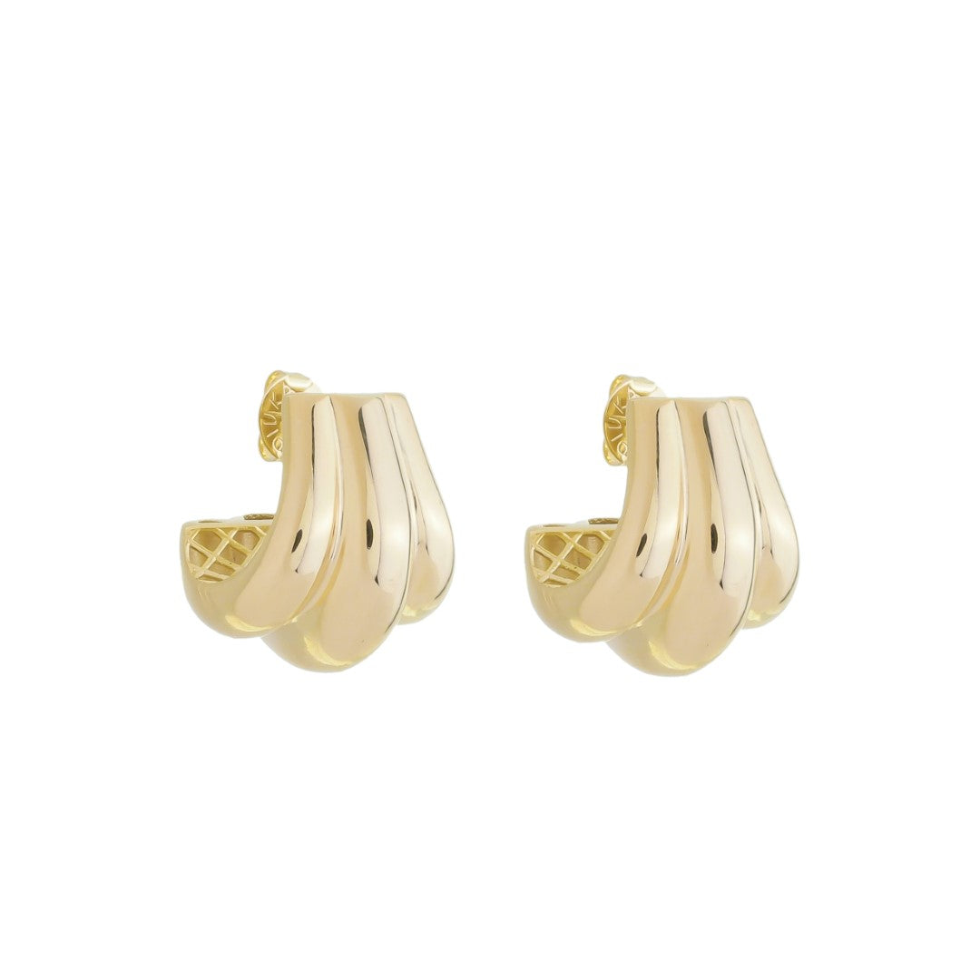 Brinco Argola Gota Carol Folheado a Ouro 18k