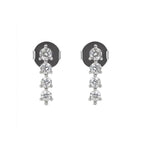 Brinco Ear Cuff Sofia Ponto de Luz Zircônias Folheado em Ródio Branco