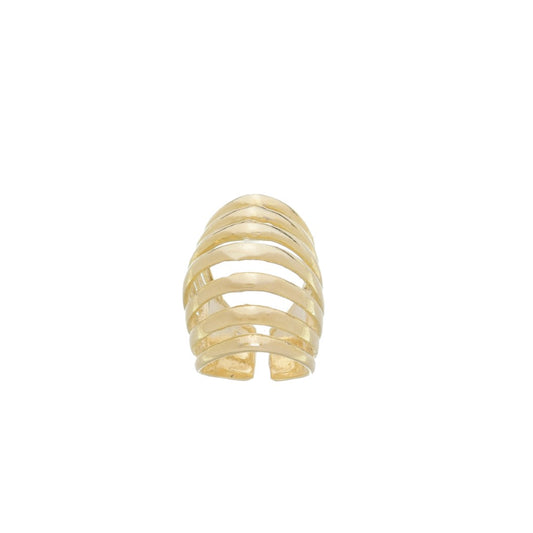 Piercing Gota Luana Texturizado Folheado a Ouro 18k