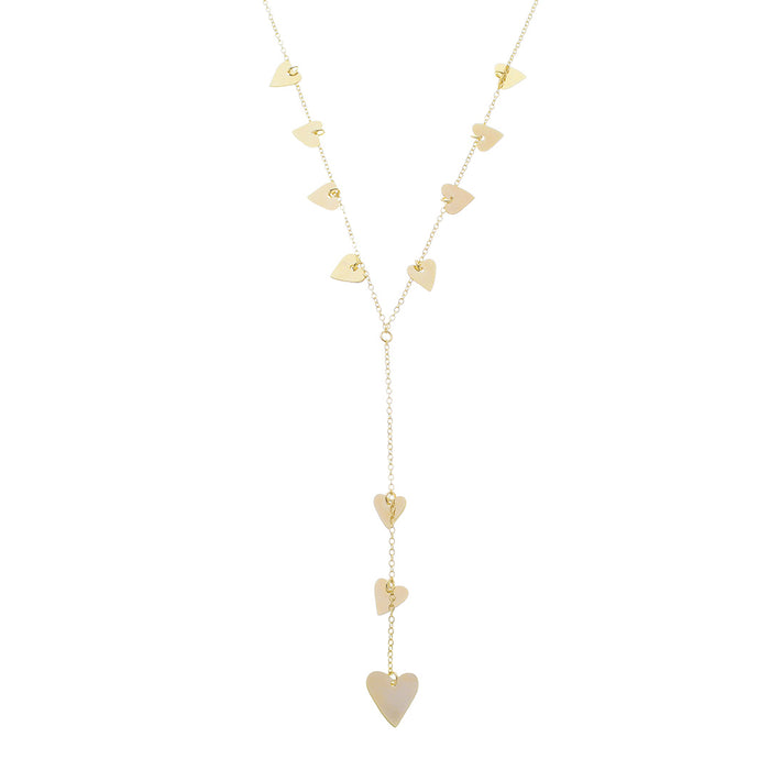 Colar Gravatinha Corações Piuka Vintage Folheado a Ouro 18k